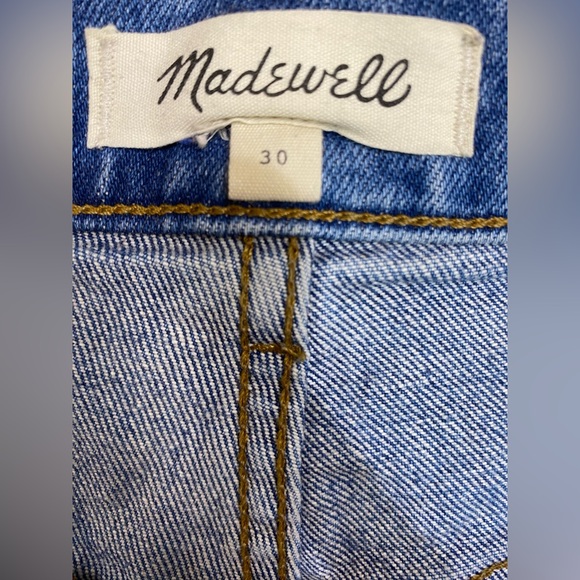Madewell Denim Shorts Size 30 Medium Wash Stretch Jean Shorts 3.5” Front Pockets - Picture 8 of 9